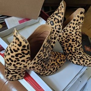 Steve Madden Rockstar Leopard Horsehair Booties